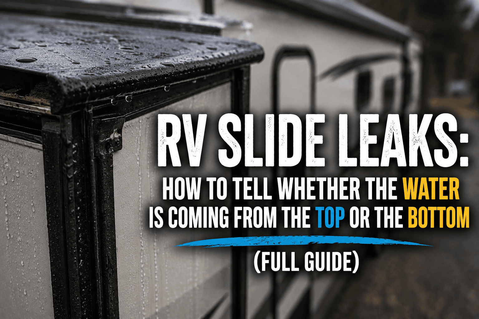 RV Slide Leaks: How to Tell Whether the Water Is Coming From the Top or the Bottom (Full Guide)