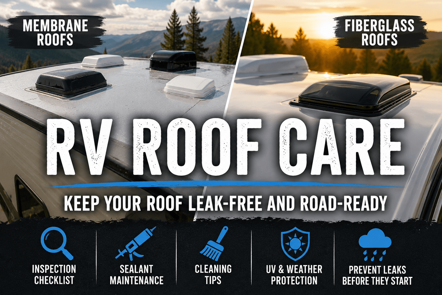 The Complete Guide to RV Roof Care: Membrane & Fiberglass Roof Maintenance